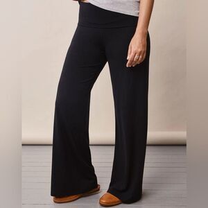 Boob Design Black Ribbed Wide Leg Maternity Pregnant Lounge Pants Large